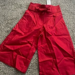 Red Wide legged pants